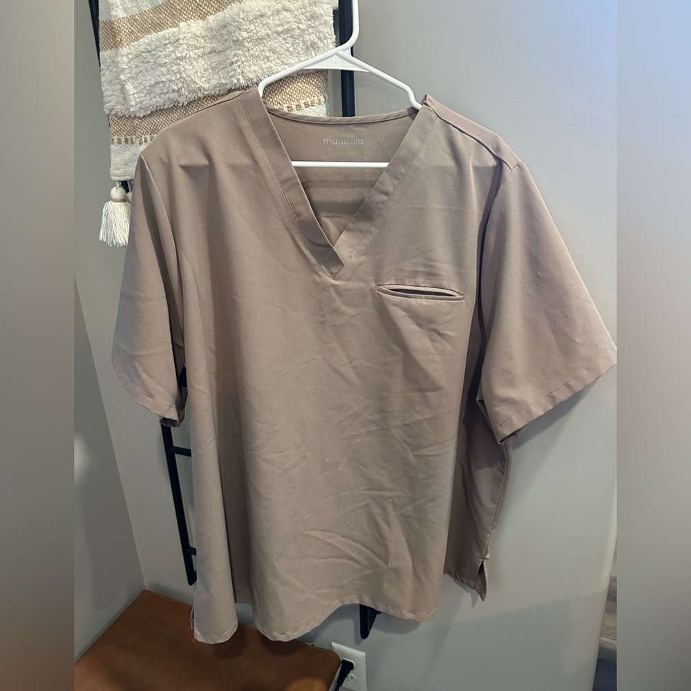 —SOLD—Mandala Macchiato Scrub Top